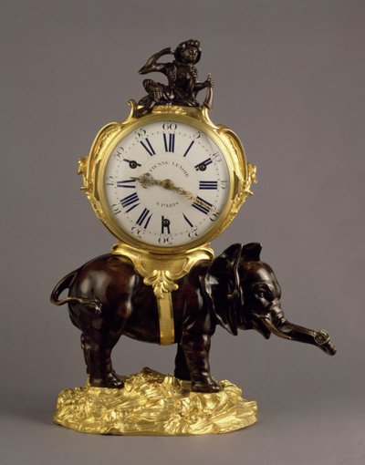 Louis XV schoorsteenklok, c.1750 door Jean Jacques Caffieri